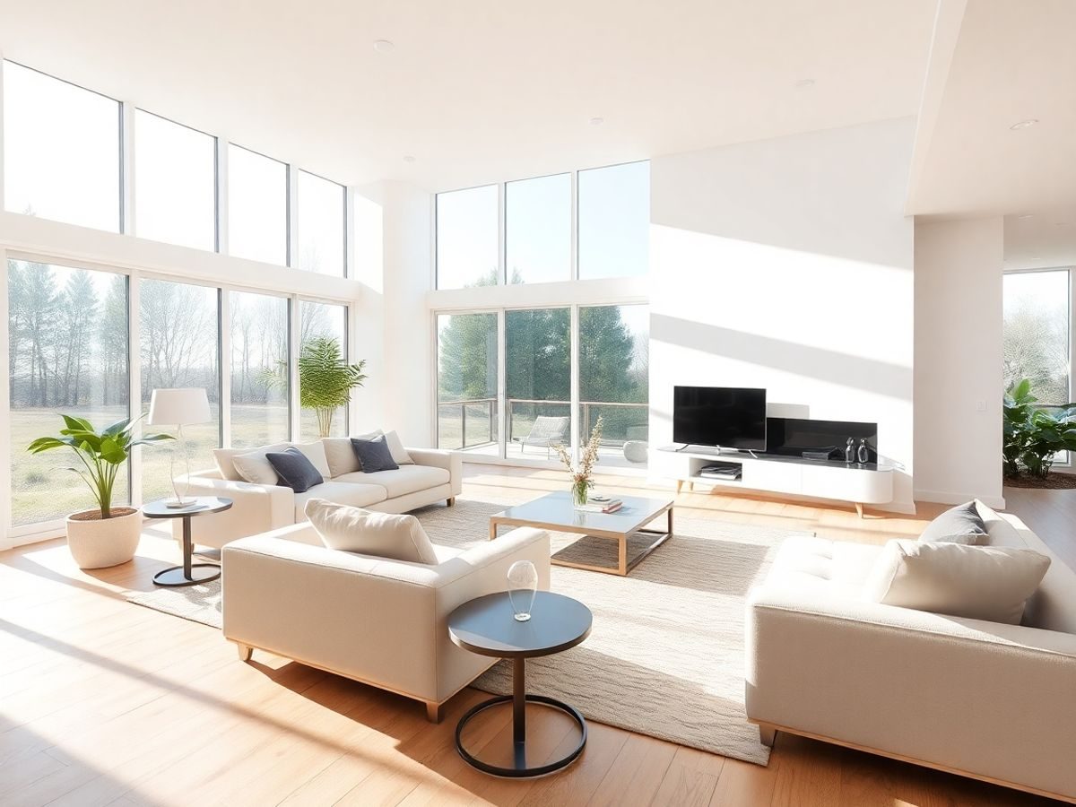 Interior casa moderna cu mobilier minimalist