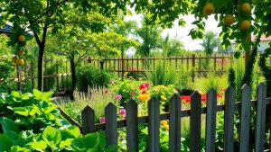 Grădină permacultură România, legume, flori, copaci fructiferi.